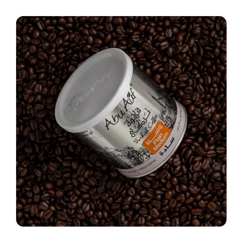 Abu Auf Plain Medium Turkish Coffee,Medium Roasted, 200g