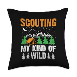 Scouting My Kind Of Wild Camping Scouts Scout Throw Pillow