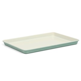 Martha Stewart Gallen 15 x 10 Inch Nonstick Carbon Steel Cookie Sheet – Teal, Durable Bakeware for Even Baking and Easy Cleanup