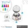 TMS Small Strong Fridge Magnets, 14 Coloured Magnetic Push Pins