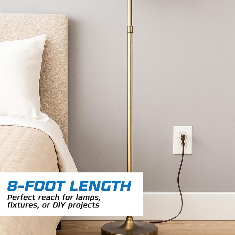 OHLECTRIC Lamp Lighting Cord with Switch Set – 8 Feet