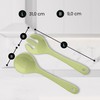 Spoddy Plastic Salad Servers (31 cm Large, Two-Piece, Green) -