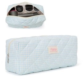 HiTotes - Bolsa de viaje para herramientas de pelo compatible con Dyson Airwrap linda funda de viaje floral para Shark Flexstyle Hair Tools Organizador, Coquette blue Plaid, Floral femenino