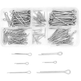 DollaTek 175Pcs 5Values Split Cotter Pin Zinc Plated Hitch Pins Fasteners Assortment kit