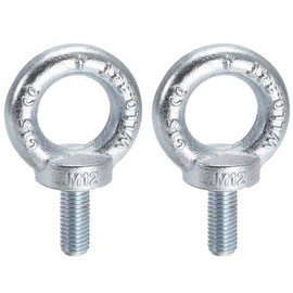 TA-VIGOR 2Pcs M12 x 30mm Lifting Long Eye Bolt, Q235 Carbon Steel Wall Expansion Anchor Bolts, Masonry Concrete Screws Shoulder Eyebolt Lifting Ring for Hanging Hammock Article