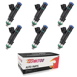 FIREMOTOO Fuel Injectors set of 6 Compatible with Jeep Wrangler 2007-2010 3.8L V6 Dodge Caravan 2008-2010 Chrysler Town & Country 2008-2010 3.3/3.8L V6 0280158119 04861667AA 812-11131 4 Holes