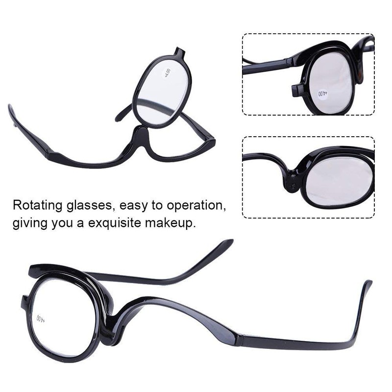 Make-Up Glasses with Folding Lens (Black 400)