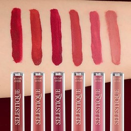 Labial Líquido Mate Para Mujer, Set De 6 Colores, Desde Nude Hasta Rojo Oscuro. Labial Mate Resistente Al Agua, De Larga Duración, Fórmula No...      