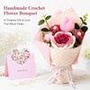 Pink Crochet Flower Bouquet with Card