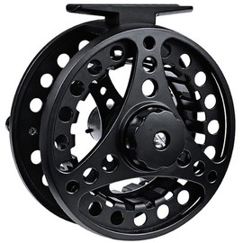 FANGBLUE Fly Fishing Reel Aluminum Alloy 7/8 WT Large Arbor 2+1BB Interchangeable for Saltwater and Freshwater Fly Wheel 7/8 WT (Black)