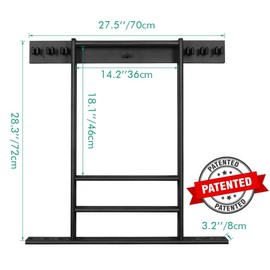 XCSOURCE Pool Cue Rack Only, Pool Stick Holder Wall Mount, 6 Pool Billiard Stick + Ball Set Wall Cue Rack, Made of 100% Bamboo Wood, Compact Billiard Table Accessories for Man Cave, IK304401