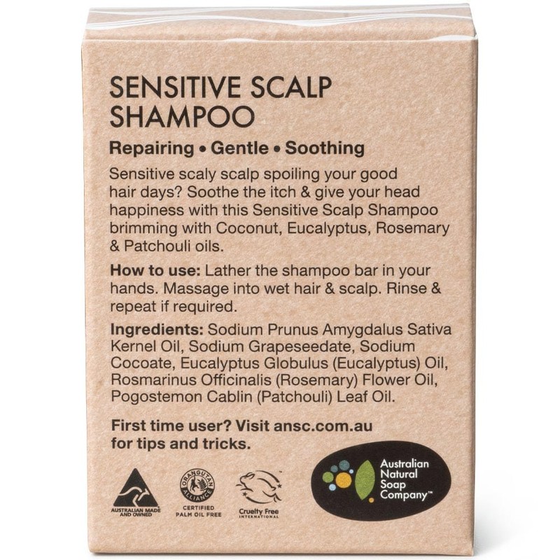 Australian Natural Soap Company Soild Shampoo Bar - Sensitive Scalp