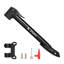 K-Masy Mini Bike Pump Aluminium Alloy Lightweight Bicycle Portable Pump for Presta and Schrader Valve, Frame Mounted Bike Pumps for all Bikes