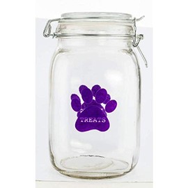 Smart Living 12010946 Purple PAW PET Treat Canister, Multicolor