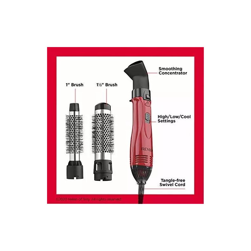 Revlon 1200w Style, Curl Y Volumize Kit De Aire Caliente,