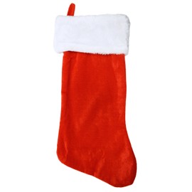 Black Duck Brand Set of 12-18" Red Velvet Stocking W/White Plush Cuff & Hanging Tag