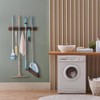 Mop Broom Holder Wall Mount, Wood Broom Mop Hanger, Wall