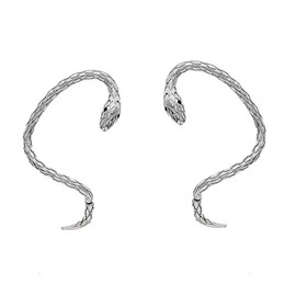 Snake Ear Cuff Earrings Silver Snake Earrings Ear Climbers Earrings for Women Snake Stud Earrings for Men 2Pcs