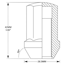Coyote Accessories 53K548 Chrome Cone Seat OE Style Lug Wheel Installation Kit W/o Valve Stems