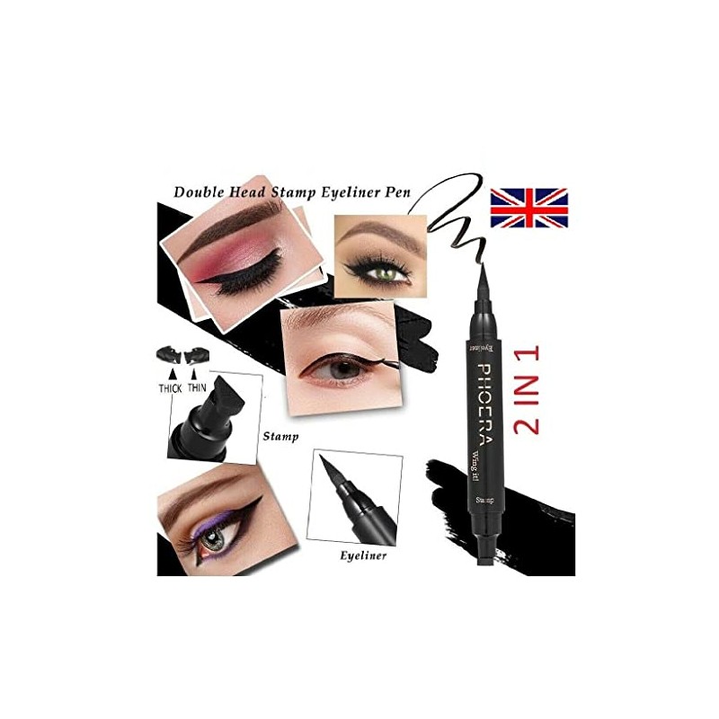 PHOERA 2 in 1 Wing Cat Eye Liner + Stamp