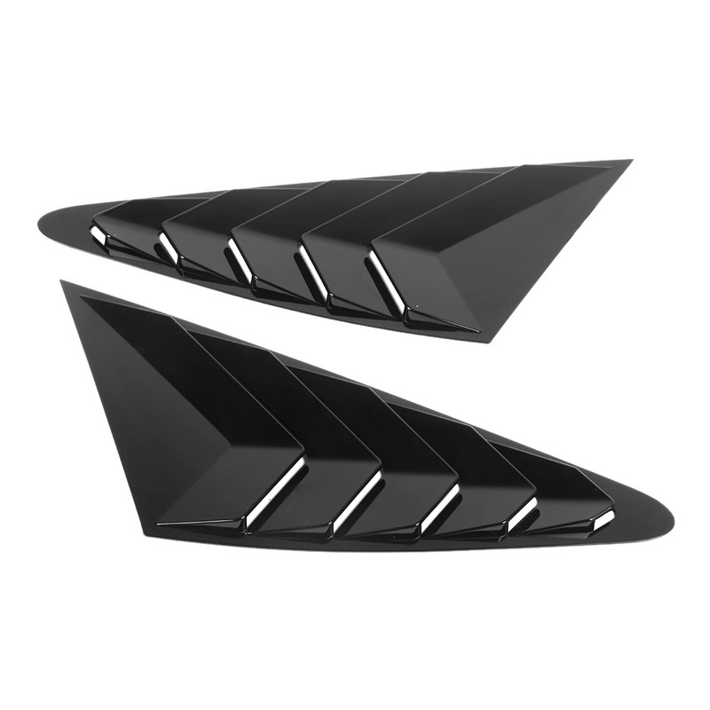 Vehicle Modification Window Louver Bright Black Side Window Scoop Cover