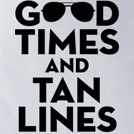 CafePress Good Times Tan Lines Polyester Tote Bag 16"x16"