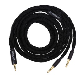 LINSOUL Tripowin GranVia Upgraded OFC High Purity Headphones Audio Replacement Cable, Dual 3.5 mm Plug for HE4XX/HE-400i/HE400se/HarmonicDyne Zeus/Goldplanar/Focal ELEGIA (XLR Connector, 2 m Length,