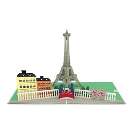 Lovepop® 3D Pop-Up Card Paris Romantic Greeting Card with Eiffel Tower for Valentine's Day, Travel, Birthday, Anniversary or Wedding Anniversary | Includes Envelope & Hidden Compartment for Money &