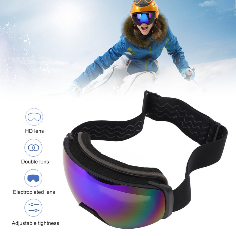 Ski Goggles Magnetic Lens Anti Fog Snow Goggles Interchangeable Lens
