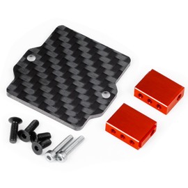 LSG Aluminum Alloy Servo Mounts Fixed Holder Bracket for Arrma 1/18 Granite Grom 1/14 Mojave Grom Mega 380 RC Upgrade Parts (Red)