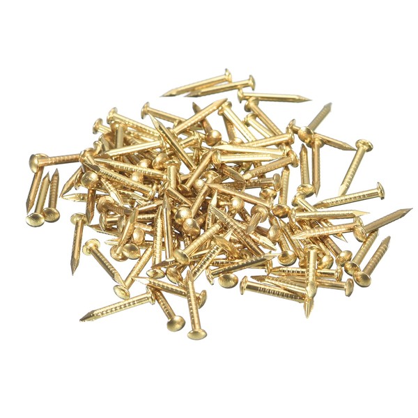 sourcing map 420Pcs Small Tiny Nails 1.2x10mm(DXL) Tiny Brass Nails
