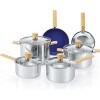 CONCORD Providence Series 10 Pieces Stainless Steel Cookware Set. Sauce