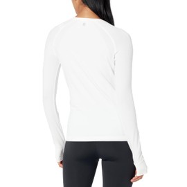 Sweaty Betty Women's Athlete Seamless Crewneck Long Sleeve Workout Top White