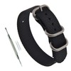 MZBUTIQ 18mm Black Men's Ballistic Nylon Watch Strap Replacement Band