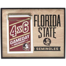 Open Road Brands Florida State University Seminoles Wood Photo Clip Frame for 4x6 Picture - Fun Florida State Photo Frame - Great Gift Idea