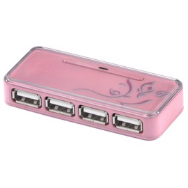 Hama "EMERGING" USB HUB 1:4, Pearl Pink