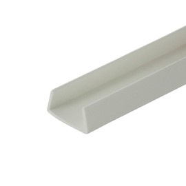 Outwater Plastics White 5/8'' Styrene Plastic U-Channel/C-Channel 46 Inch Lengths (Pack of 3)