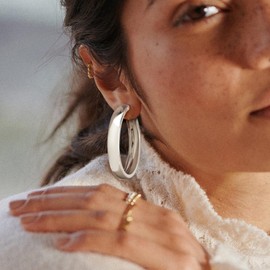 RANKEEF 11mm 925 Sterling Silver Hoop Earrings Hypoallergenic Silver Hoops Earrings for Women Large Lightweight Big Hoop Earrings for Women 30/40/50/60mm