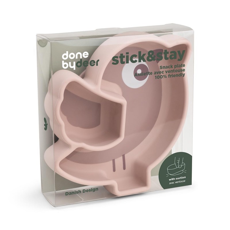 Done by Deer 1749351 Kindersnackteller Stick & Stay - Vogel