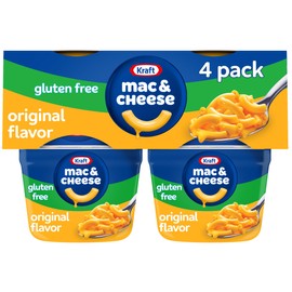 Kraft Mac & Cheese Kraft Gluten Free Original Mac & Cheese Macaroni and Cheese Dinner, 4 ct Pack, 1.9 oz Cups