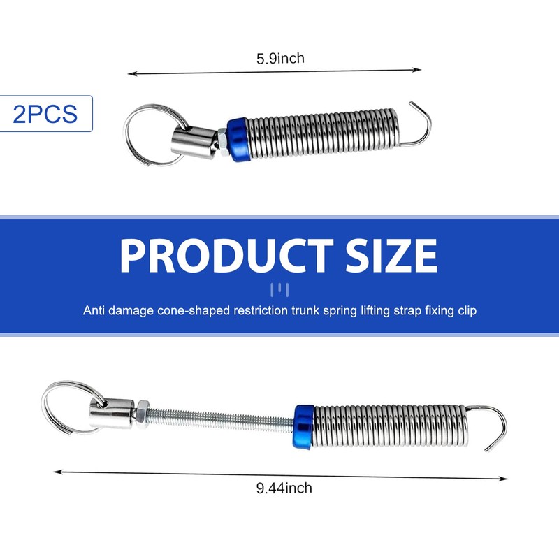 Opuweiy 2 PCS Car Trunk Lid Metal Spring, Stainless Steel