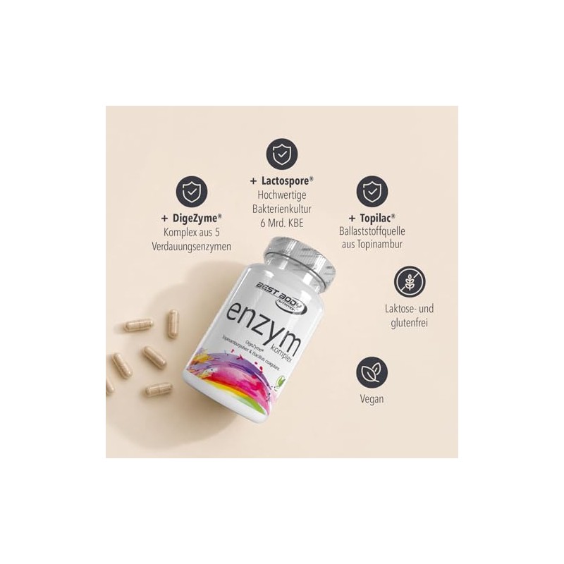 Best Body Nutrition Enzyme Complex – 90 Capsules – Digestive