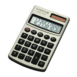 Olympia Taschenrechner LCD 1000P, Grau/Silber