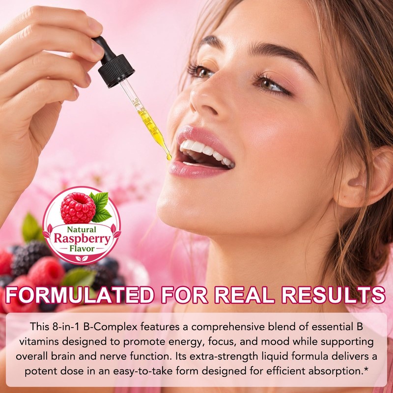 Vitamin B Complex Drops - 8 in 1 Sublingual B12