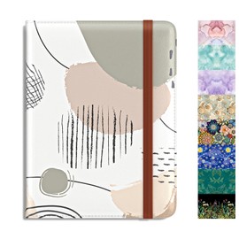 Rimilak Passport Holder, RFID Blocking Passport Cover Wallet Travel Essentials, Leather Travel Air Ticket Documents Organizer Protector for Women and Men, Modern Art