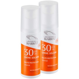 2er Pack Alga Maris Sonnencreme fürs Gesicht LSF30 50ml | BIO zertifizierte Naturkosmetik von Laboratoires de Biarritz | mit Sofortschutz und ohne Weißeleffekt