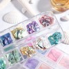 Abalone Shell Flakes for Nail Art, 3D Irregular Colourful Seashell