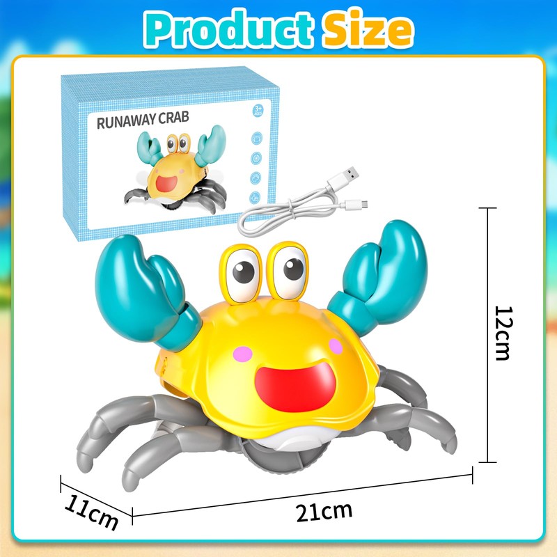 EPPO Crab Toy, Crawling Crab Musical Toy for Children