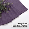 Tollpiz Short Linen Tier Curtains Rod Pocket Semi Sheer Half