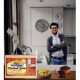 Rani Black Mustard Seeds Whole Spice (Kali Rai) 400oz (25lbs) 11.36kg Bulk Box ~ All Natural | Gluten Friendly | Non-GMO | Kosher | Vegan | Indian Origin